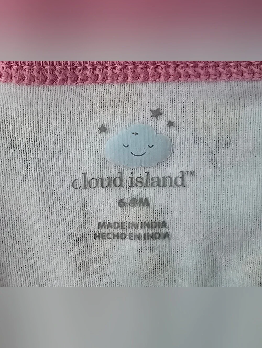 Baby Girl Yellow Flower Footed Pajamas Cloud Island 6-9 Months White Mitts